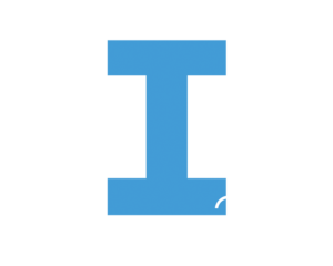 what do i do first blue I logo with clear background